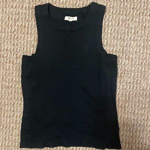 Madewell Black Ribbed Tank